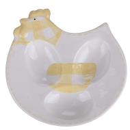 Piatto porta uova White Animals giallo