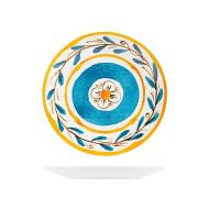 Set 12 piatti piani in porcellana decorata Tropea cm 27