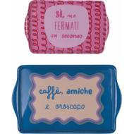 Set 2 vassoi in melamina More Amor