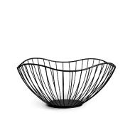 Cestino in filo metallico nero cm 29,5x12,5