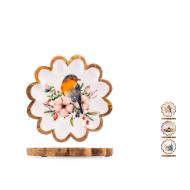 Piatto da portata in legno di mango festonato Natale cm 25