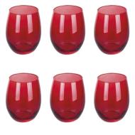 Set 6 bicchieri Luce Sibilla rosso cl 60
