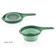 Scolapasta e riso a un manico pieghevole in silicone Forest cm 18