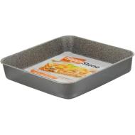 Teglia da forno quadrata in alluminio antiaderente Happy Stone