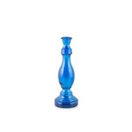 Candeliere in vetro riciclato colore blu cm 30