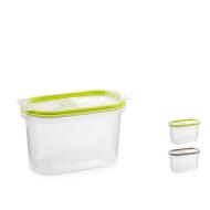 Dispenser cereali con coperchio dosatore doppia apertura 1 litro (colori assortiti)