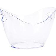 Secchiello champagne ovale in acrilico cm 35x28