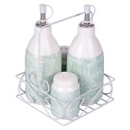 Villa D' Este Set Menage Olio Aceto Sale Pepe In Ceramica Con Supporto  Online - Consegna 48 Ore - Resi Gratuiti - Professional Cooking