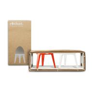 Set 2 porta uovo Rocket bianco e rosso