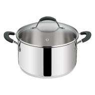 Casseruola in acciaio inox con coperchio Tempra