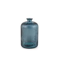 Vaso in vetro riciclato righe ottanio cm 23