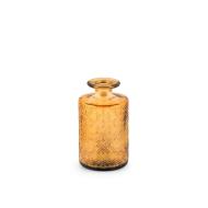 Vaso in vetro riciclato retro ocra cm 16
