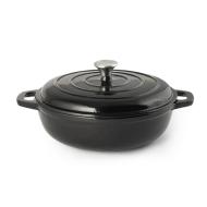 Casseruola a 2 manici in ghisa con coperchio cm 30