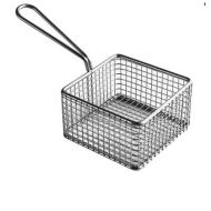 Cestino per frittura in acciaio inox quadrato cm 10x10