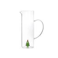 Brocca in vetro borosilicato miniatura albero 1,5 litri