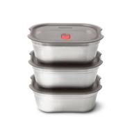 Set 3 lunchbox in acciaio inox Steel Food Box Small 0,6 litri