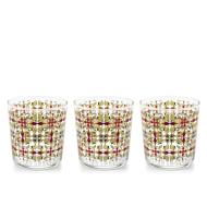 Set 3 bicchieri in vetro decorato Zafira cl 35