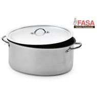 Casseruola ovale in alluminio antiaderente con coperchio