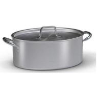 Casseruola ovale in alluminio con coperchio