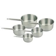 Set 5 casseruole a un manico in acciaio inox Blumenthal Bavaria cm 12-14-16-18-20