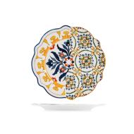 Set 6 piatti piani con bordo festonato Faenza cm 27