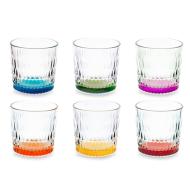 Set 6 bicchieri con fondo colorato Rain cl 30