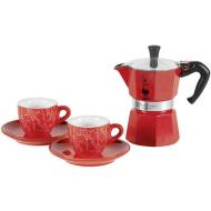 Set Moka Red caffettiera