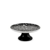 Alzata per torta con piede in stoneware Noir cm 26