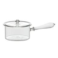 Cocotte con manico in vetro borosilicato