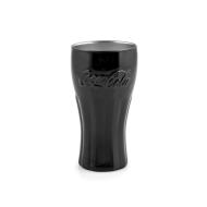 Bicchiere in vetro Coca-Cola con finitura nero cl 37