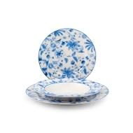 Servizio piatti 18 pezzi in new bone china Blue Arbor