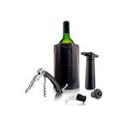 Set Wine Original con Cavatappi, Raffreddatore, Versatore, Pompa