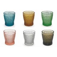 Set 6 bicchieri acqua colorati Prisma