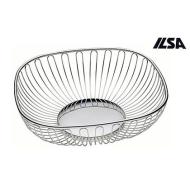 Cestino porta pane quadro in acciaio inox