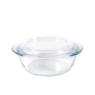 Casseruola in vetro borosilicato con coperchio
