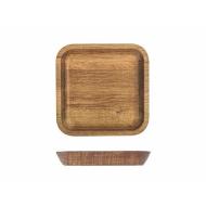 Vassoio quadrato in legno di acacia