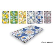 Vassoio Amalfi rettangolare in porcellana