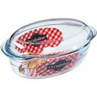 Casseruola ovale in vetro borosilicato con coperchio Ocuisine