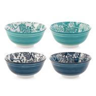 Set 4 coppette in porcellana Victoria cm 16