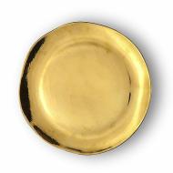 Piatto piano color oro cm 22