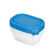 Set 4 contenitori per alimenti in plastica Sunshine azzurro 0,5 litri