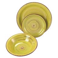 Servizio piatti 3 pz in stoneware Lipari giallo