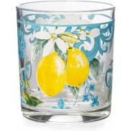 Set 3 bicchieri Sicily in vetro decorato cl 22,5