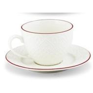 Set 2 tazze  thè Rilievo filo rosso cl 20