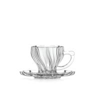 Set 4 pz tazzina da thè con piattino Ellen 18 cl