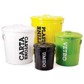 Set 4 pattumiere per la raccolta differenziata - Villa D\'Este Home ... Set 4 pattumiere per la raccolta differenziata - Villa D\'Este Home ...