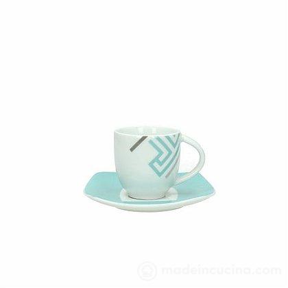 Set 6 tazze caffè con piattino New age Tiffany