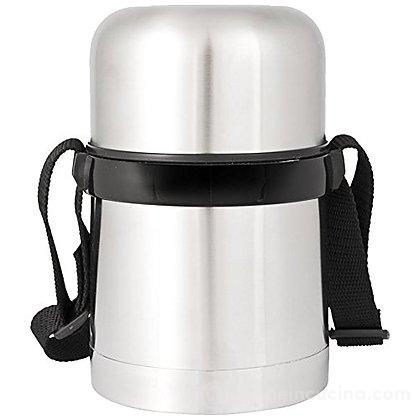 Porta vivande termico in acciaio inox con tracolla