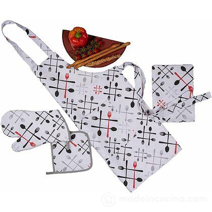 Set cucina Logo Simone Rugiati 4 pezzi