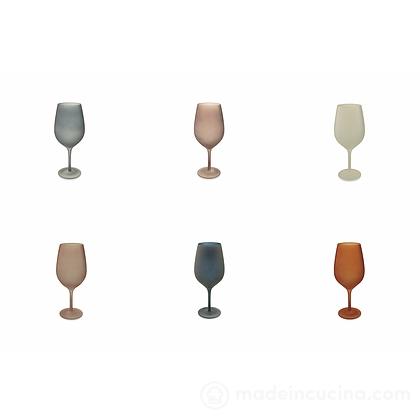 Set 6 calici vino effetto ghiaccio Cala Dorada